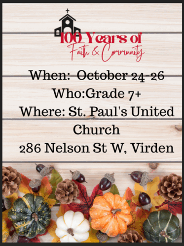 poster of event with image of fall leaves and wording that is in the post