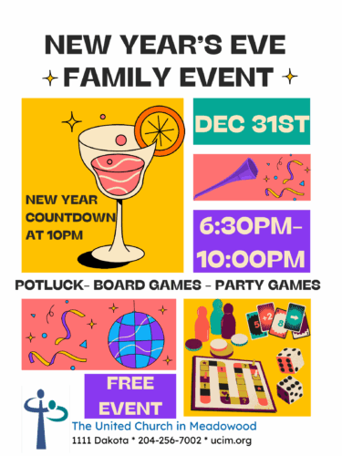 Photo with New Years event info