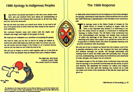A Call to Recommit to the 1986 Apology to First Nations Peoples on Sunday, October 4